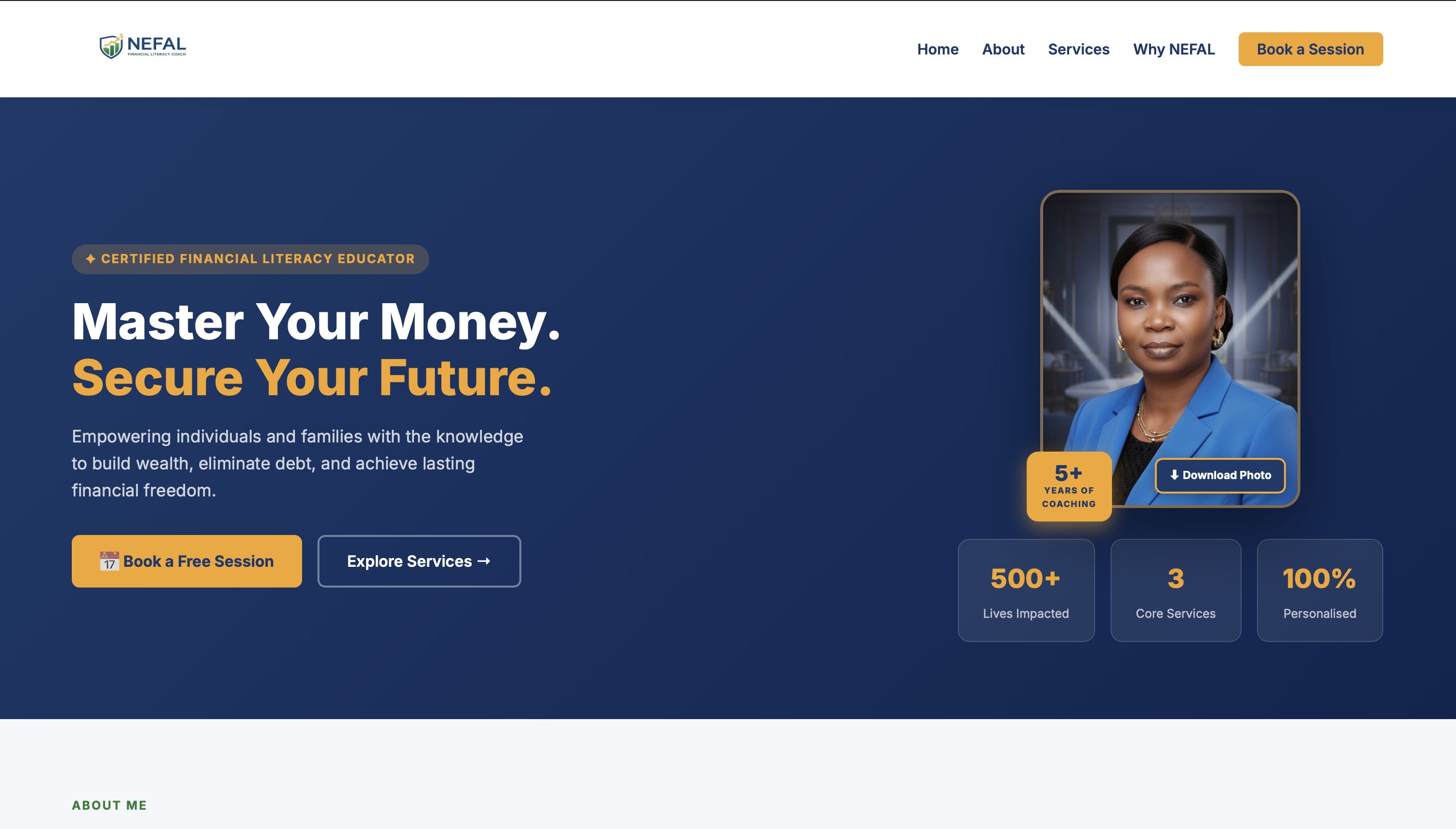 Batch 1 student website screenshot 4